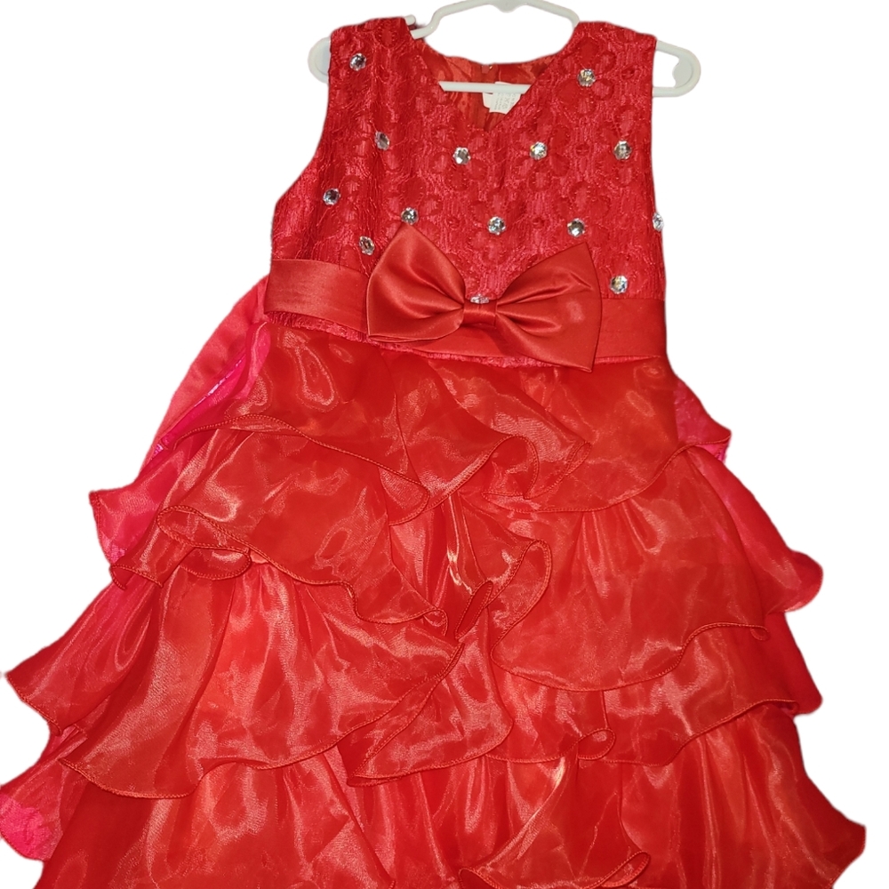 Red girl formal dress size 6x